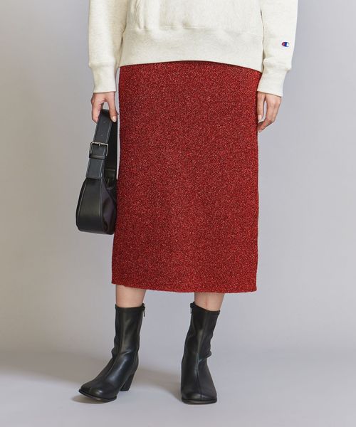 BEAUTY&YOUTH/ラメニット タイトスカート/ミモレ / ロング