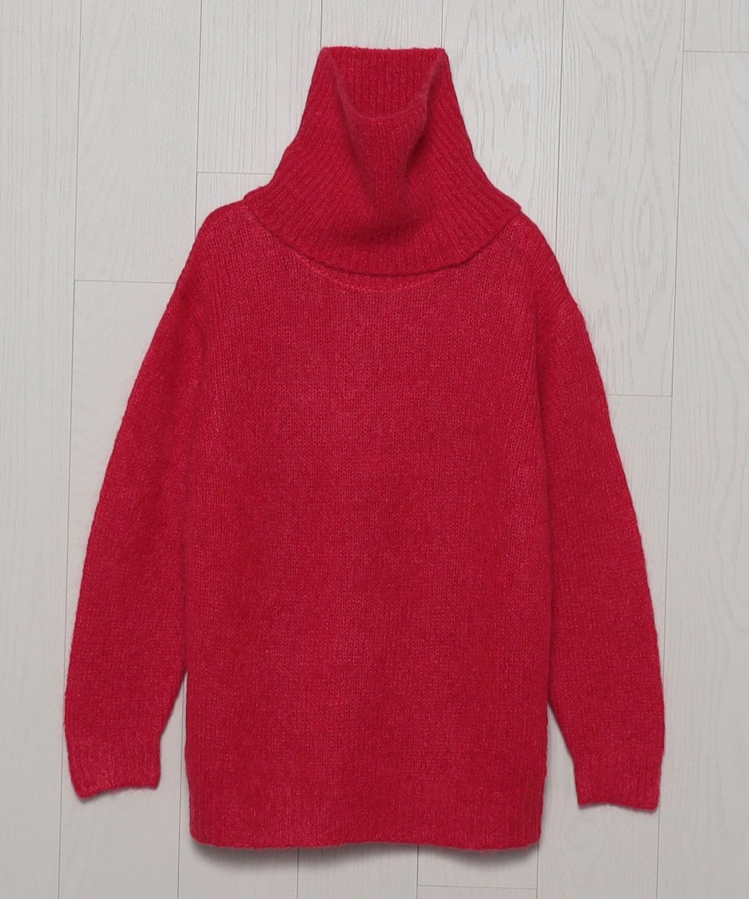 H BEAUTY&YOUTH ウールモヘヤ スヌード ニットワンピース H＞ウールモヘヤ スヌード ニットワンピース