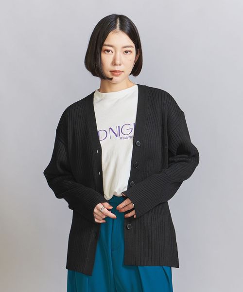 BEAUTY&YOUTH/スリムウエスト Vネック カーディガン ―ウォッシャブル―/カーディガン / ボレロ