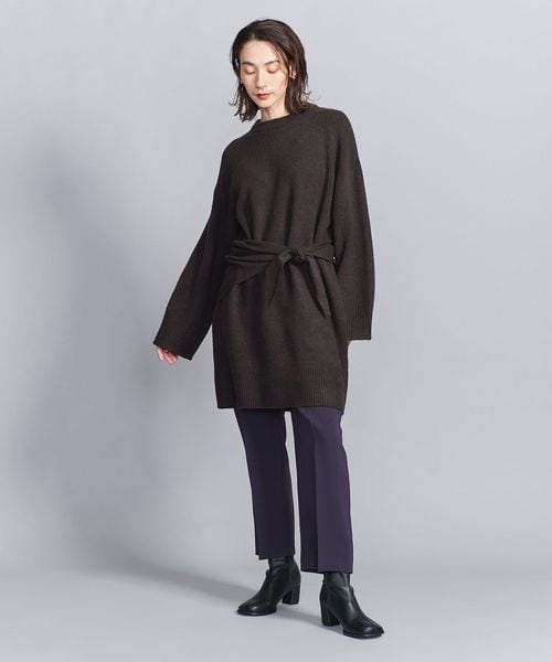 BEAUTY&YOUTH/スカーフコンビ ニット ワンピース/ワンピース