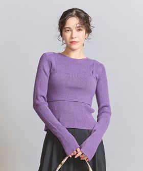 ウォッシャブルストレッチワッフルクルーネックプルオーバー