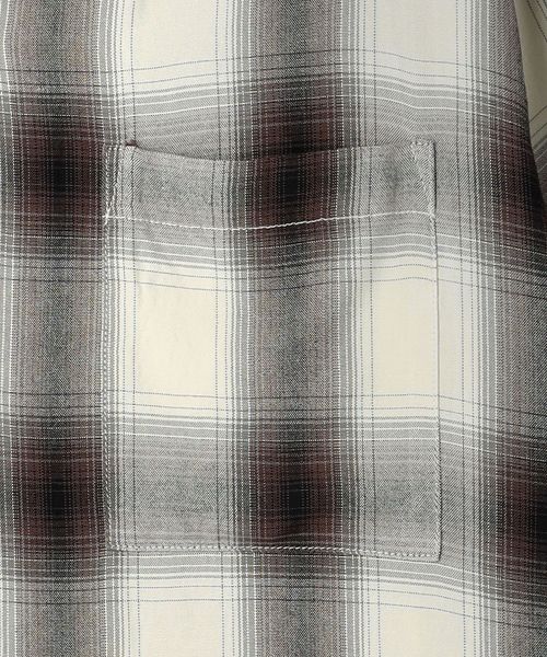 Pheeny フィーニー オンブレ オンブレチェック ショートスリーブシャツ PHEENY＞オンブレチェック ショートスリーブ シャツ