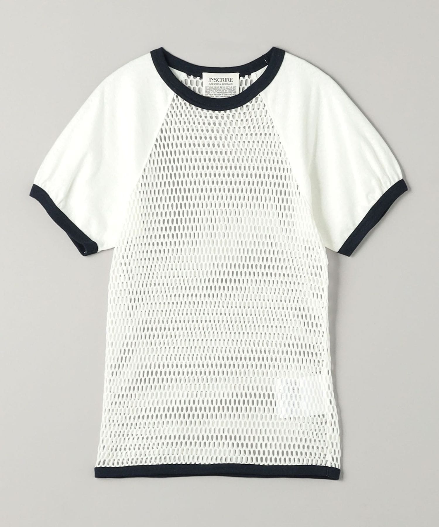 INSCRIRE＞メッシュ ラグラン Tシャツ