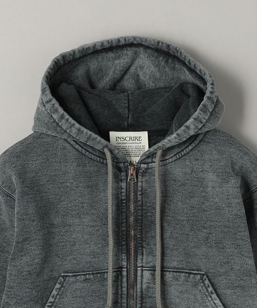【別注】＜INSCRIRE＞ジップアップ ショートフーディー Zip Up Hoodie｜INSCRIRE