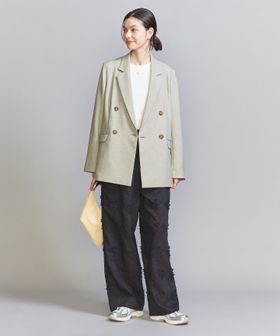 リネンライク ダブル ジャケット
