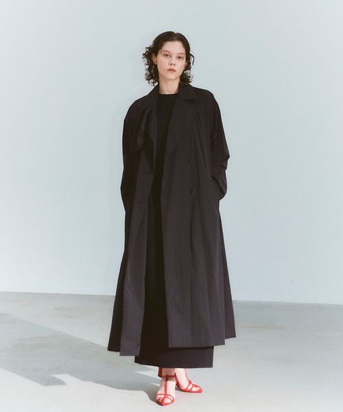 送料無料 美品 【4.1万】UNITED ARROWS ロング ガウンコート CITEN＞ノーカラー ガウンコート