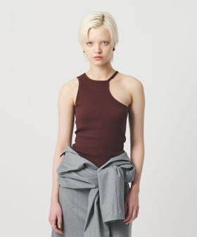 H BEAUTY&YOUTH/＜H＞コットンリブ アシンメトリータンクトップ/タンクトップ / キャミソール