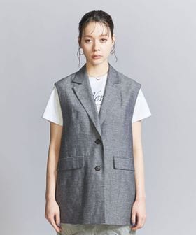 シャークスキン テーラードカラーベスト
