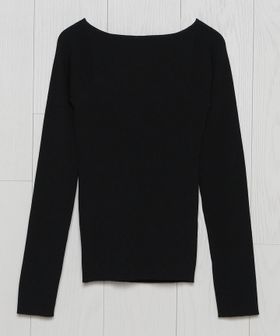 極美品』h beaty&youth スクエアネック ニット カットソーパット付