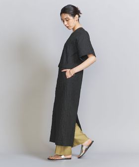 ジャカード Vネック ワンピース