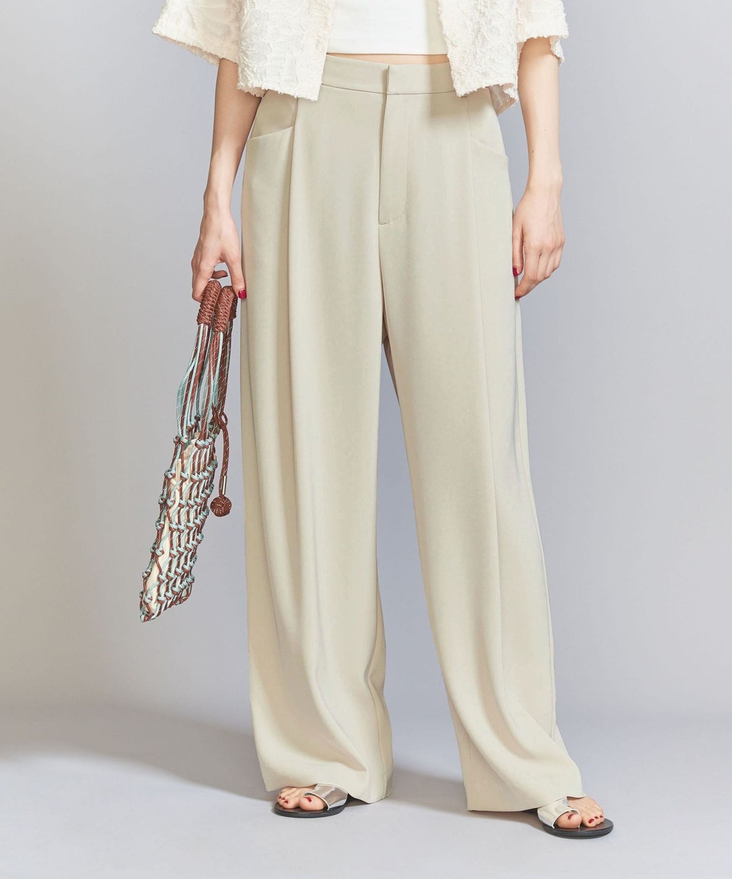 バックゴム ストレートパンツ -ウォッシャブル- 