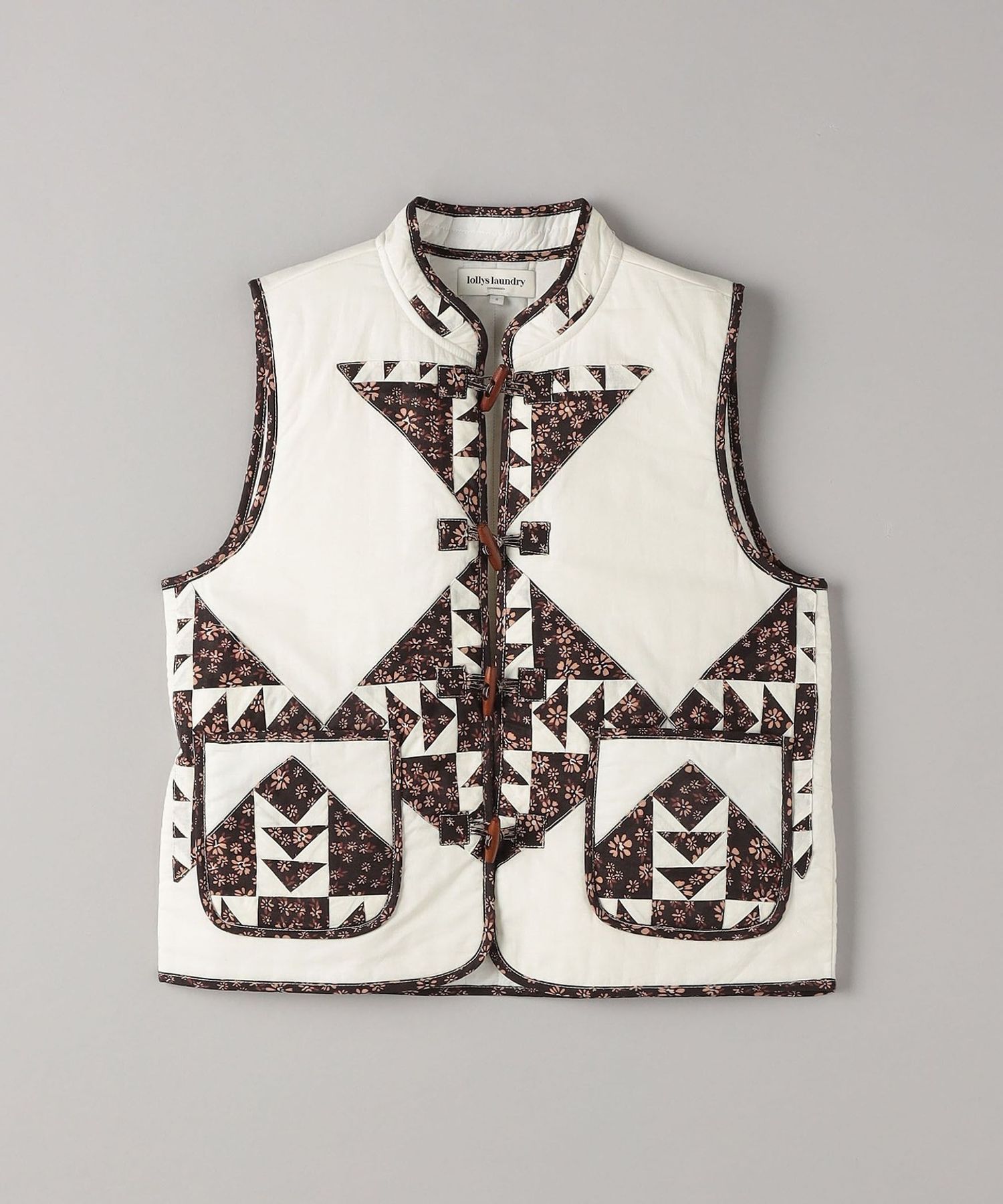 Lollys Laundry＞キルトパッチワーク ベスト 