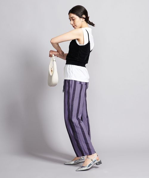 ビューティーアンドユース別注 ElinaLebessiパープル パンツ BEAUTY&YOUTH UNITED ARROWS - 【PURPLE】【別注】<Elina