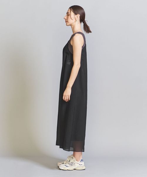 【未使用品】BEAUTY&YOUTH シアーフレアキャミワンピース ブラック M シア― フレア キャミワンピース