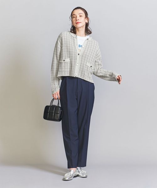 23AW UNITED ARROWS ツイード　モールバイピングカーディガン UNITED ARROWS（ユナイテッドアローズ）の「ツイード モール
