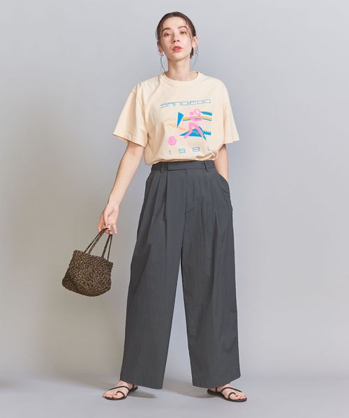 こ*ろ様 コットンナイロン ワイドタックパンツ ―ウォッシャブル― コットンナイロン ワイドタックパンツ -ウォッシャブル-（その他