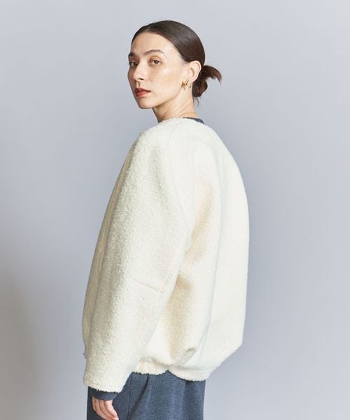 UNITED ARROWS ノーカラージップブルゾン 36サイズ CGS.＞ フリース スタンドカラー ジップ ブルゾン