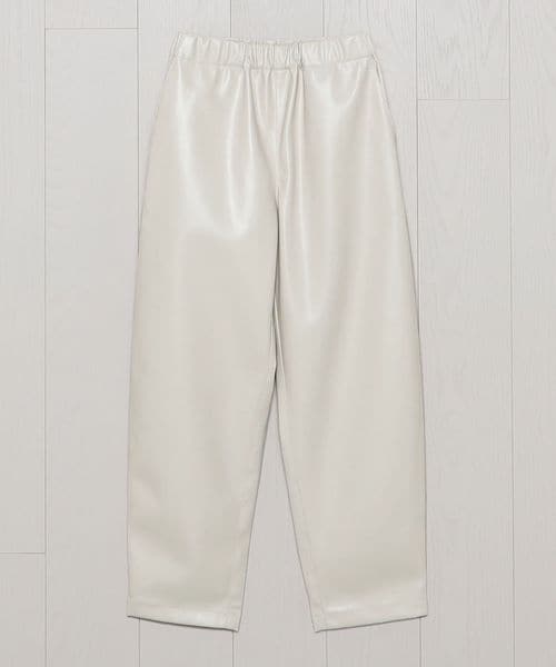 【新品タグ付】H BEAUTY&YOUTH レザーライクカーブパンツ H＞レザーライク カーブパンツ