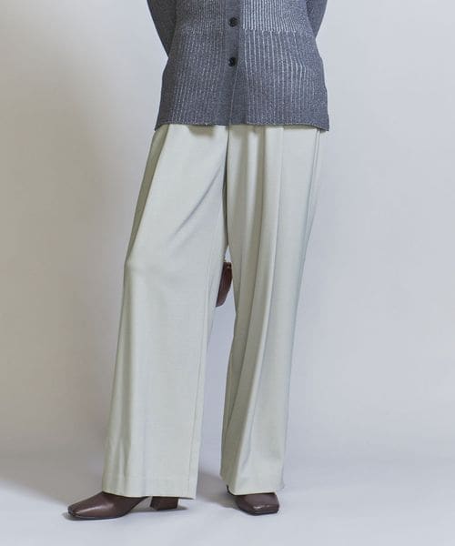 BEAUTY&YOUTH/ツイル バックゴム ワイドパンツ/イージーパンツ