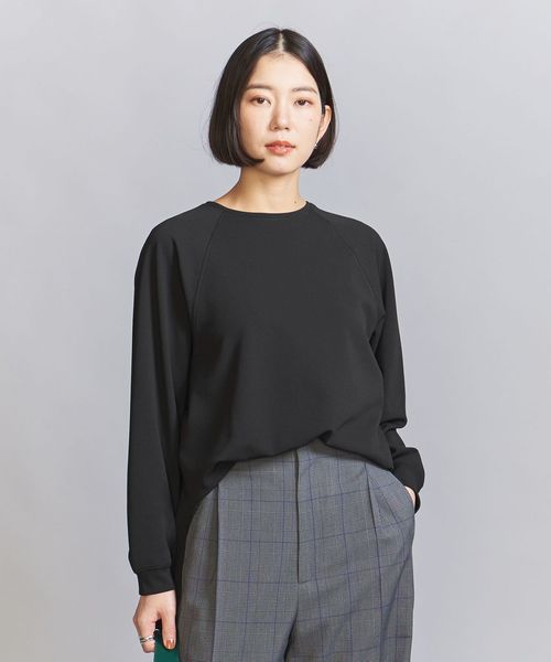 UNITED ARROWS SPONGY ドルマンスリーブカットソー　ブラック SPONGY ドルマンスリーブ カットソー