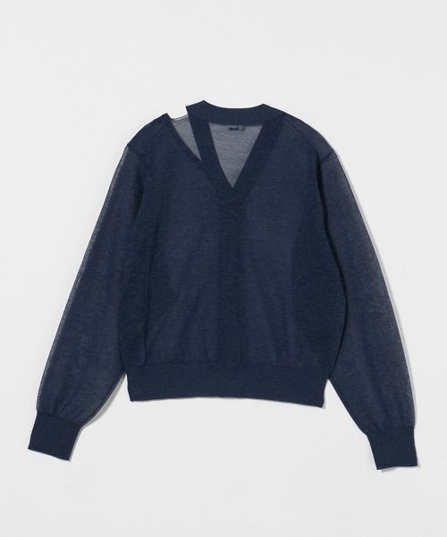 ビューティーアンドユース　ユナイテッドアローズ シアーカーディガン　黒 BEAUTY&YOUTH UNITED ARROWS（ビューティーアンドユース