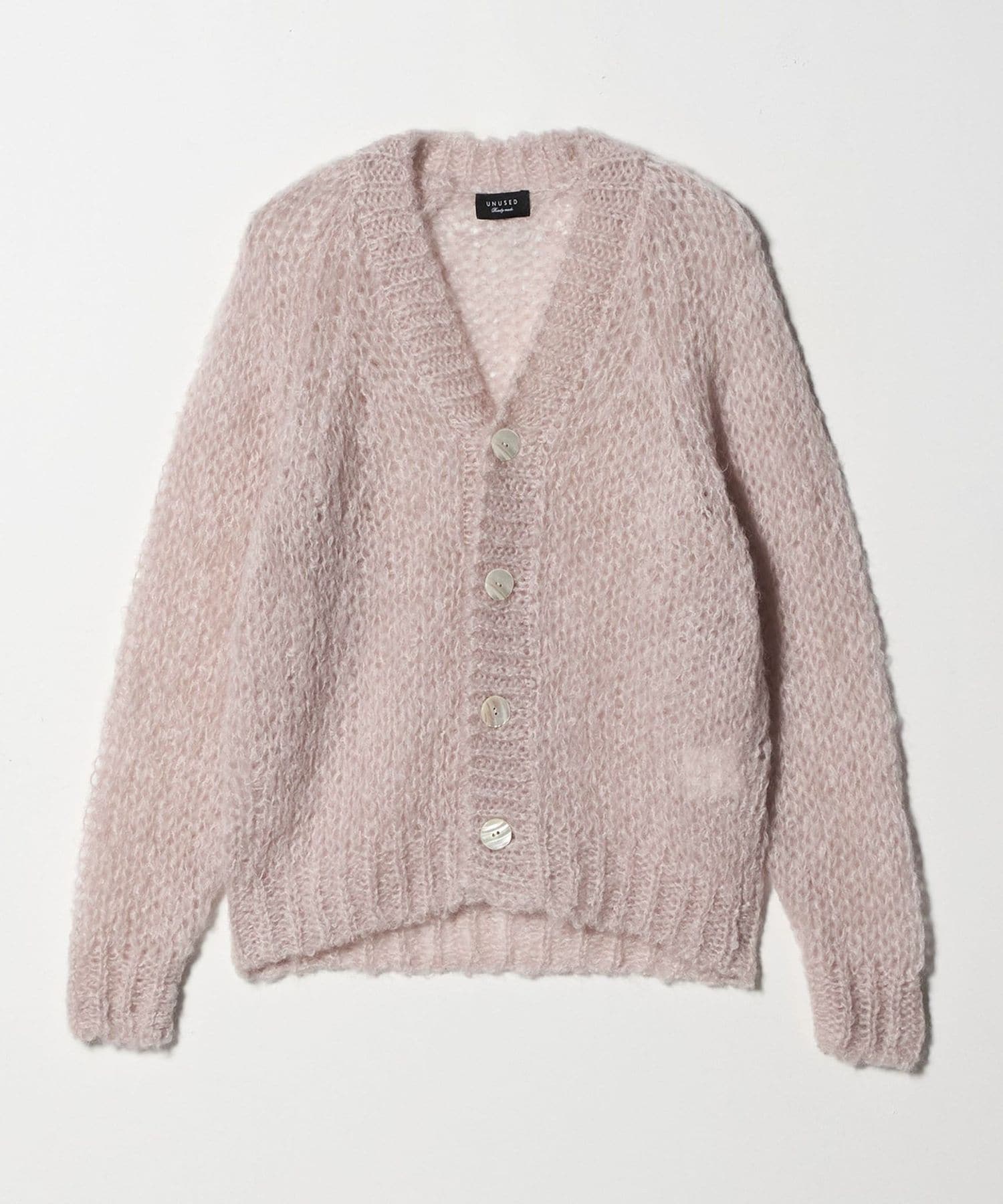 UNUSED ウールニットカーディガン UNUSED＞モヘヤウール ニットカーディガン