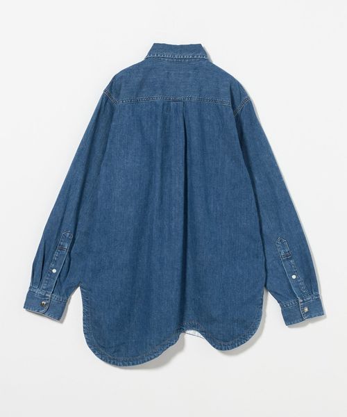 TOGA TOO＞アシンメトリーデニムシャツ