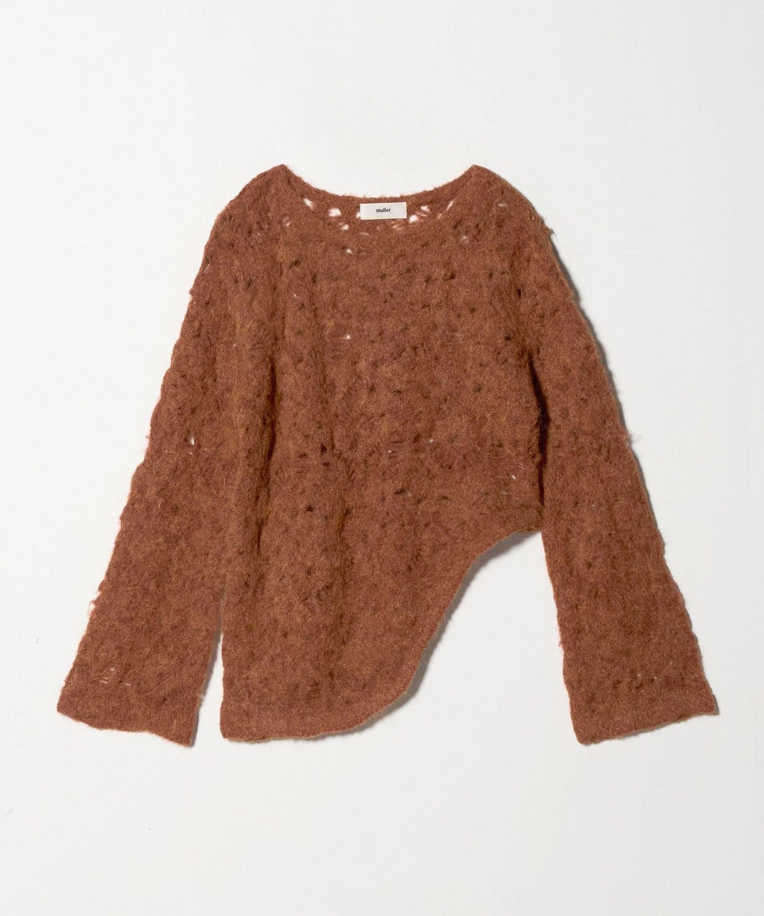 美品■セオリーリュクス 洗える アシンメトリーニットプルオーバー muller of yoshiokubo＞レース アシンメトリーニットプルオーバー