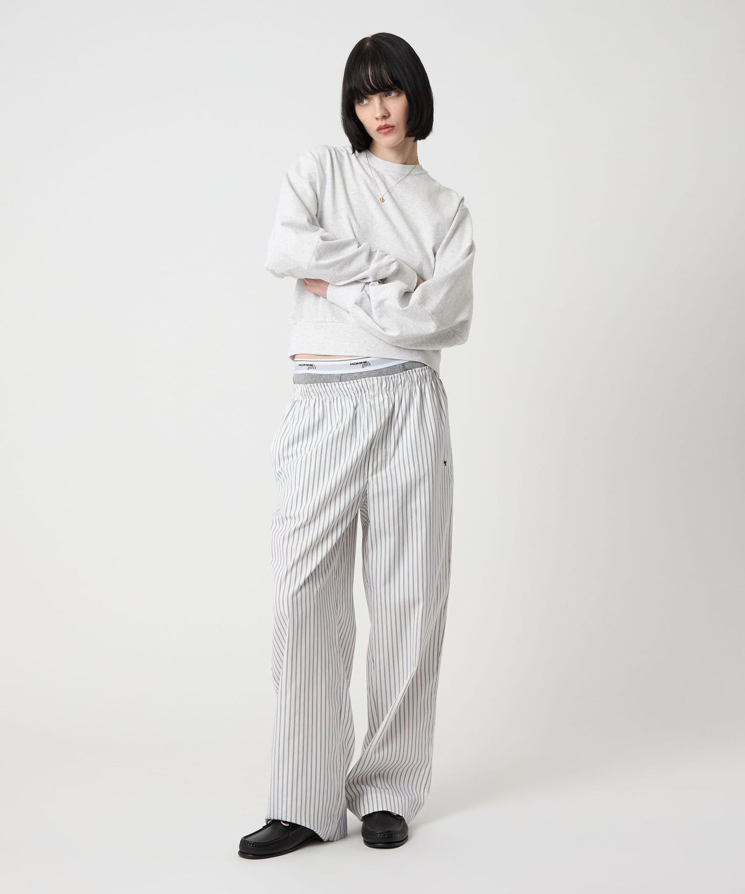 H beauty&youth コットンボリュームスリーブプルオーバー H＞コットンボリュームスリーブプルオーバー