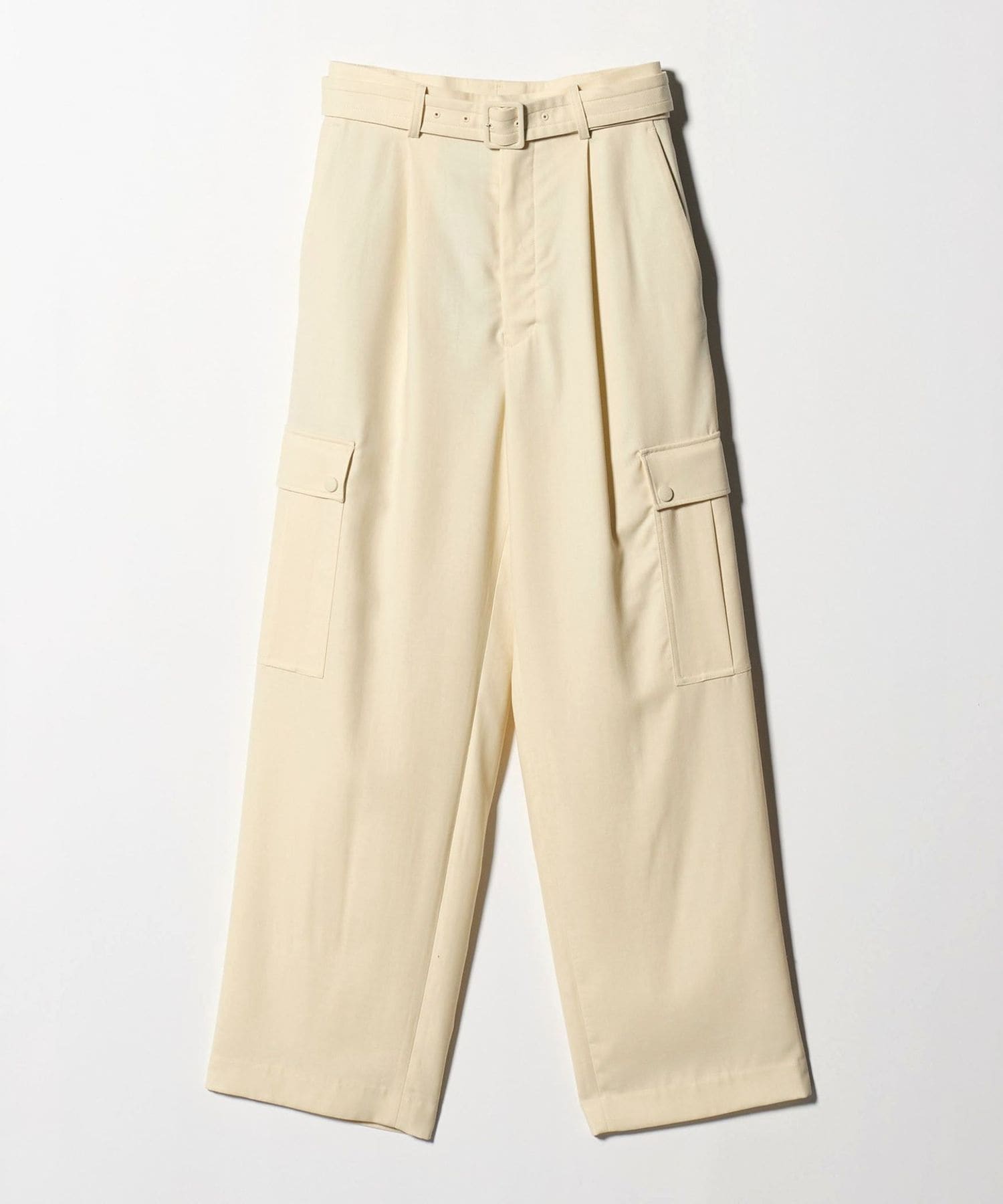 ENFOLD 2019 ウールダブルクロスペプラム ウールパンツ 38 グリーン ENFOLD 2019 ウールダブルクロスペプラム ウールパンツ 38