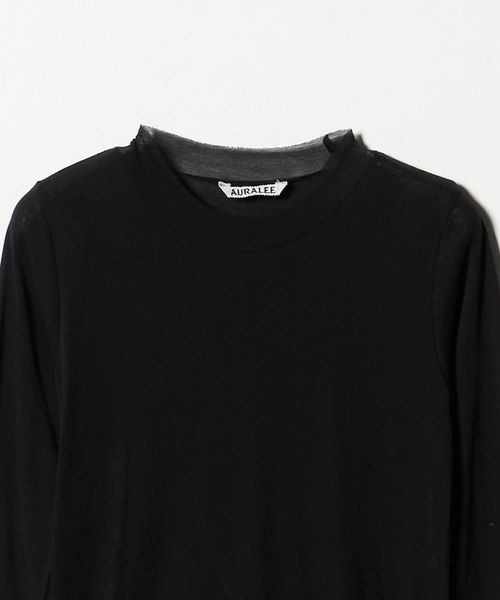 AURALEE シアーロングスリーブTシャツ ブラック AURALEE（オーラリー）の「＜AURALEE（オーラリー）＞シアー