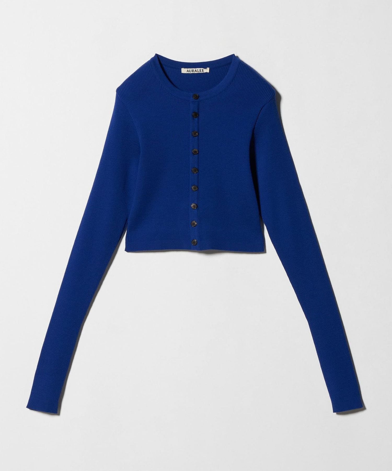 AURALEE＞HIGH GAUGE RIB KNIT SHORT CARDIGAN/カーディガン