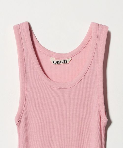 AURALEE＞WOOL SILK SOFT RIB TANK/タンクトップ