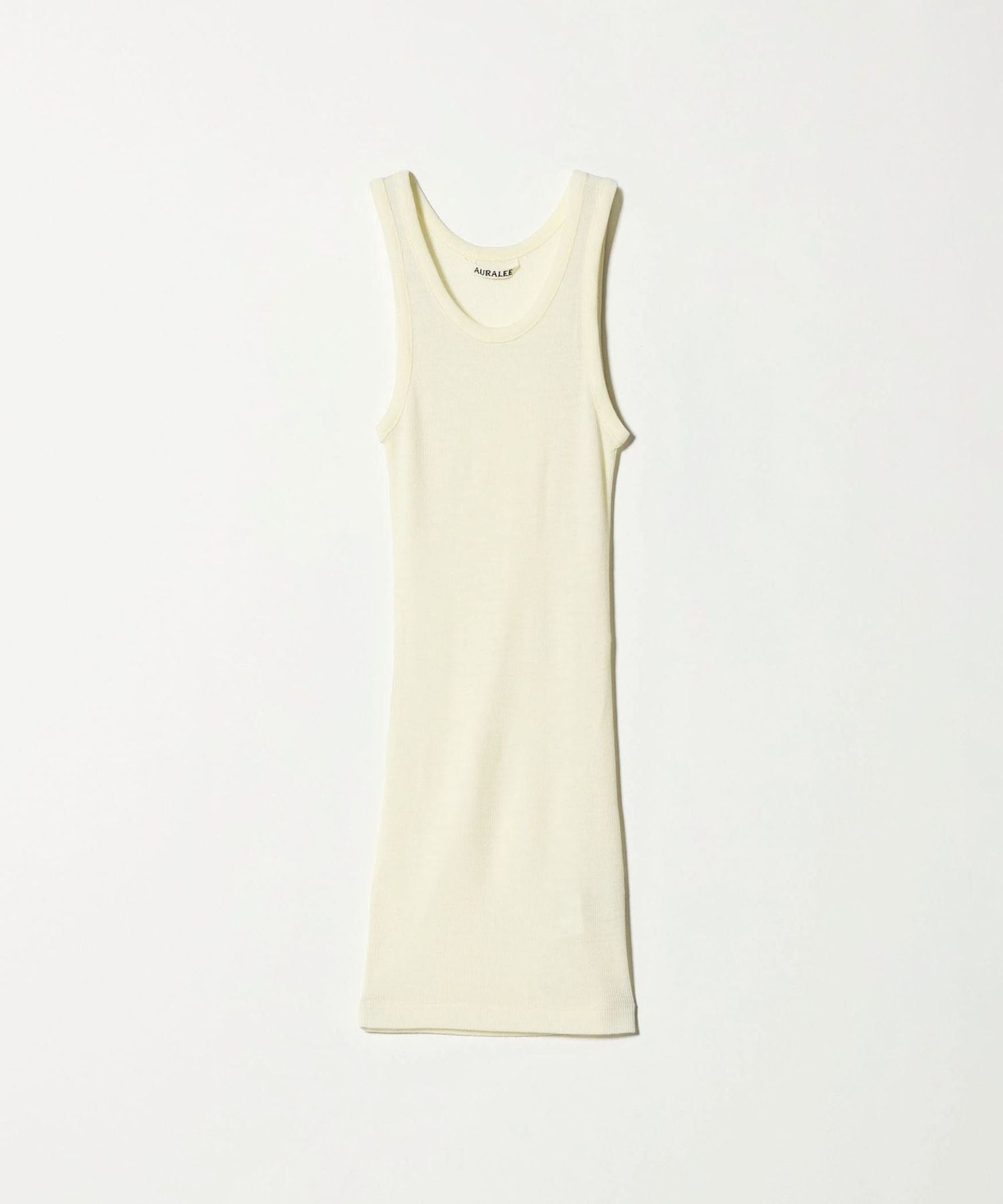 AURALEE＞WOOL SILK SOFT RIB TANK/タンクトップ
