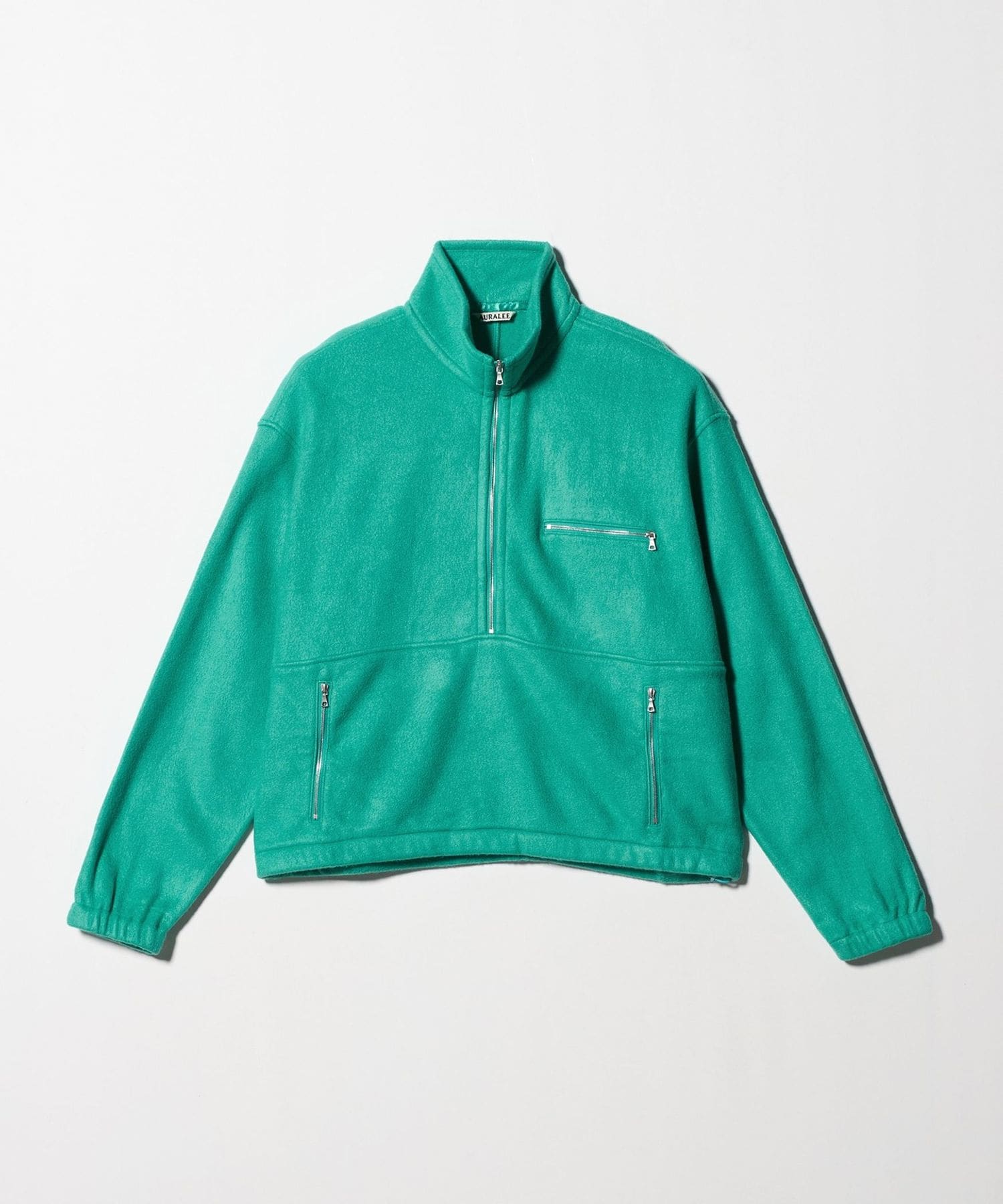AURALEE 25AW ハーフジップ フリース グリーン 4 25AW】SUPER HIGH GAUGE SWEAT HALF ZIP P/O 