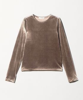 BEAUTY&YOUTH/ポリエステルブレンド ベロアロングスリーブ Tシャツ/Tシャツ / カットソー