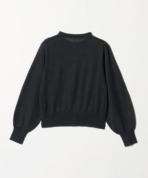 h　beauty&youth 24ss シアー ケーブル Vネック カーディガン ウールナイロン シアーカーディガン