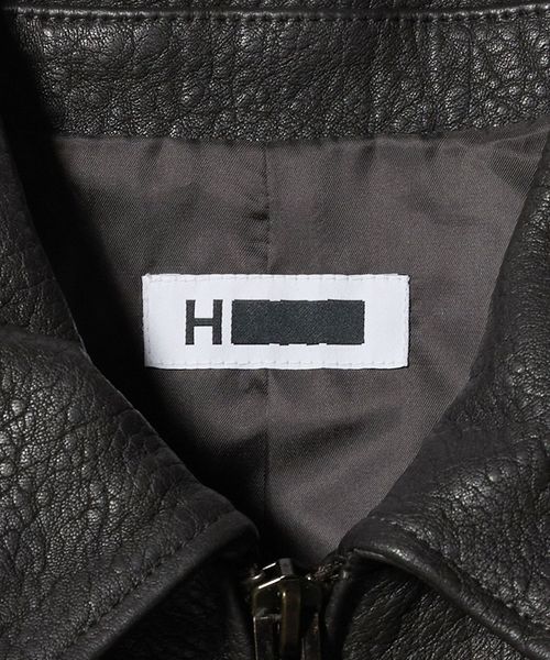 H＞シュリンクレザー ブルゾン