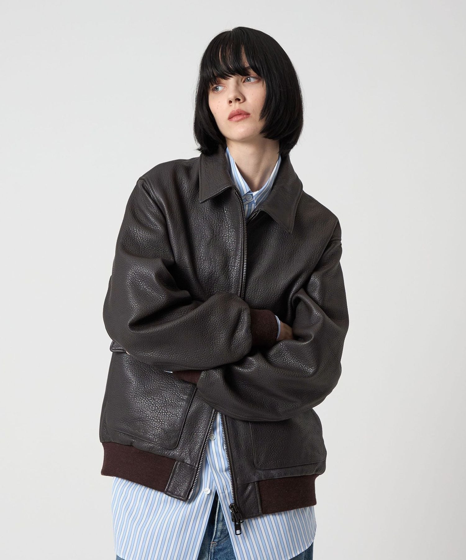 UNITED ARROWS　ビューティ&ユース　ラクーンファー　レザー　ブルゾン 1200024Y0113_m1_a035.jpg