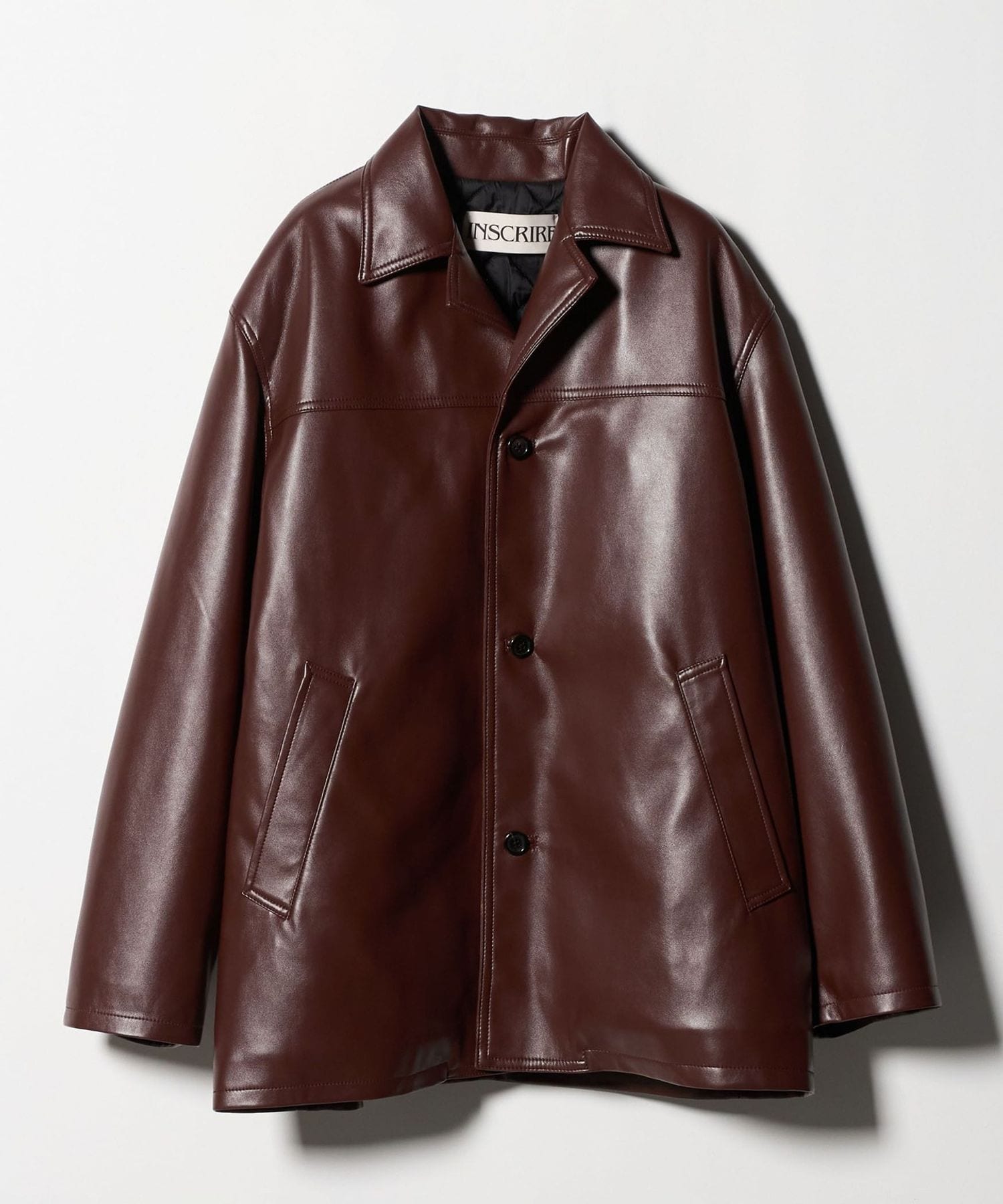 INSCRIRE＞レザーライクジャケット