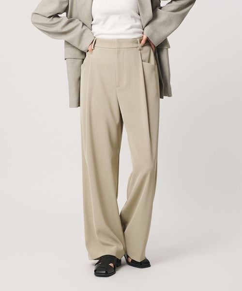 BEAUTY&YOUTH/ポリエステルブレンド ツイルバックゴムパンツ/スラックス