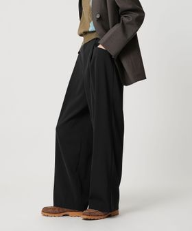 BEAUTY&YOUTH/ポリエステルブレンド ツイルバックゴムパンツ/スラックス