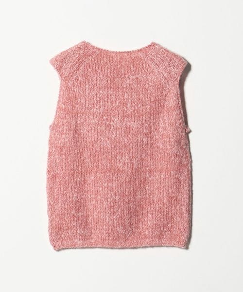 BEAUTY&YOUTH UNITED ARROWS ニットベスト ピンク モヘヤブレンド ミックスカラーベスト
