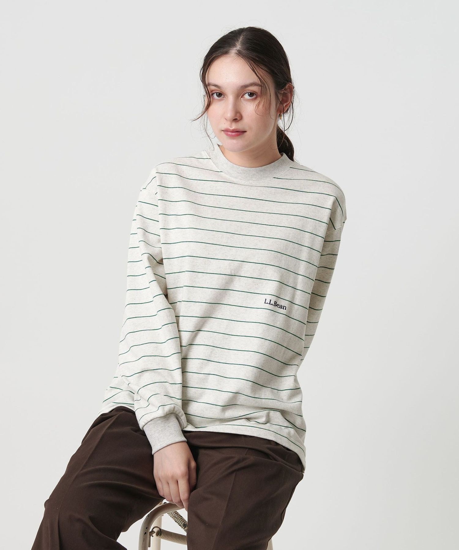 L.L.Bean＞ユニオン ロングスリーブ ストライプTシャツ