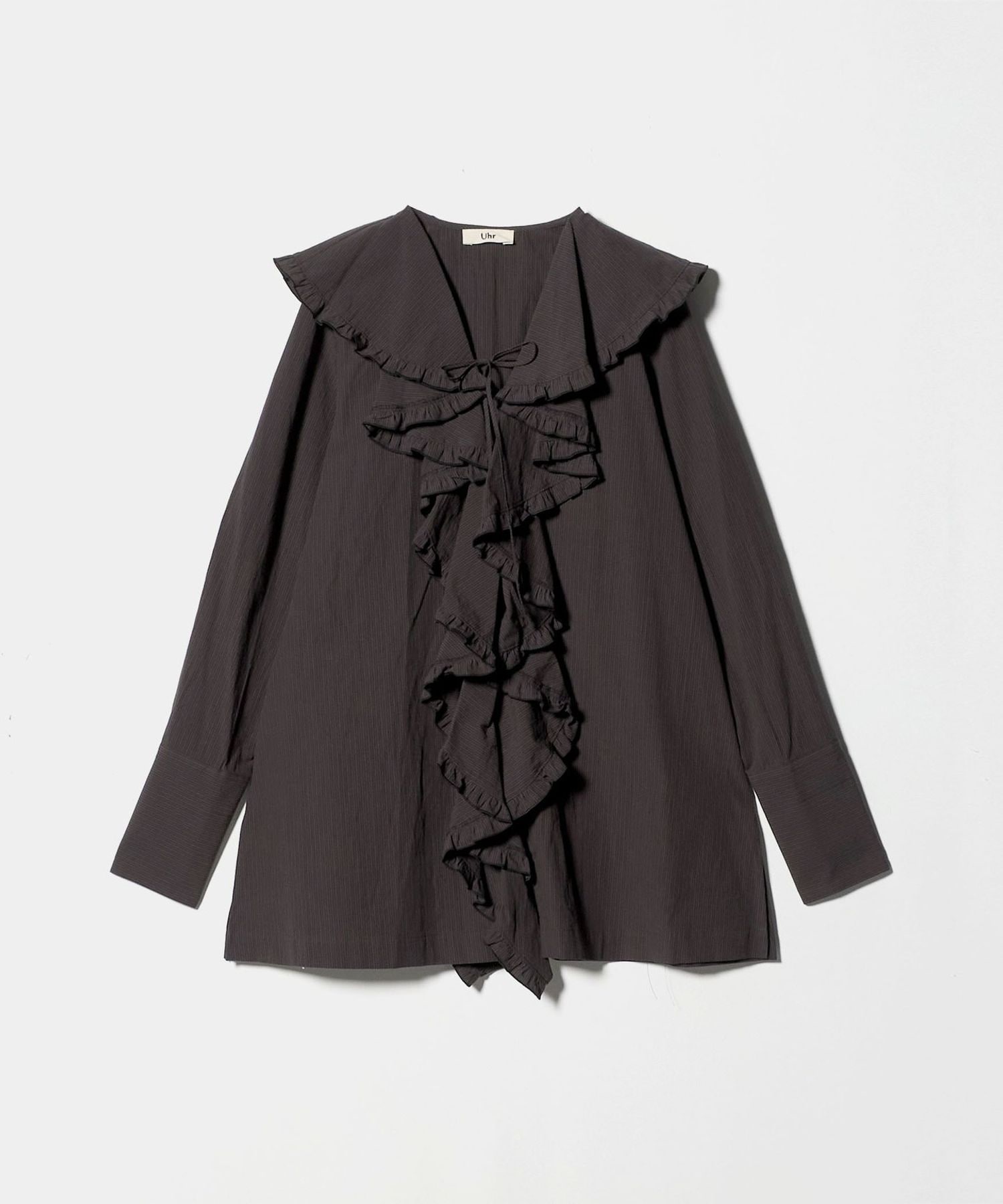 Uhr＞ラッフル フリルシャツ