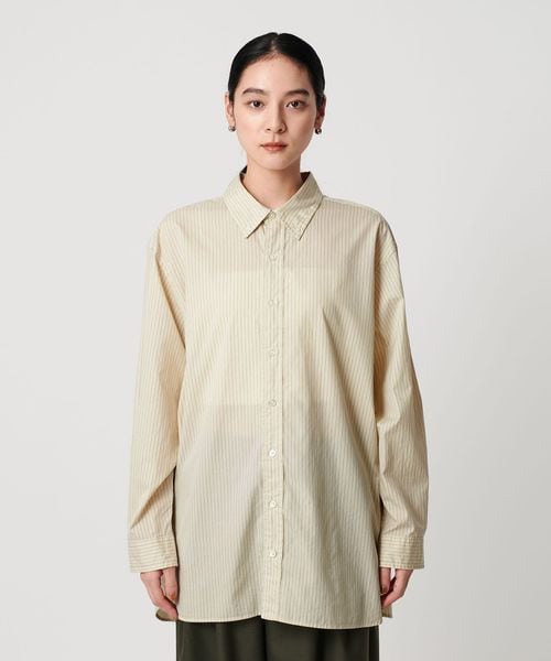 美品✨ユナイテッドアローズ　ストライプ ボタンダウン ビッグシャツ　ゆったり コットン ストライプビッグシャツ