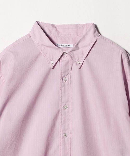 美品✨ユナイテッドアローズ　ストライプ ボタンダウン ビッグシャツ　ゆったり コットン ストライプビッグシャツ