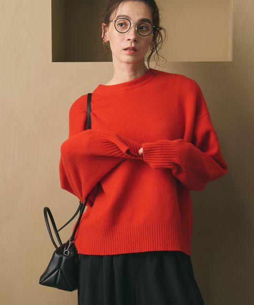 BEAUTY&YOUTH/ウールカシミヤ アクア クルーネックニット/ニット / セーター