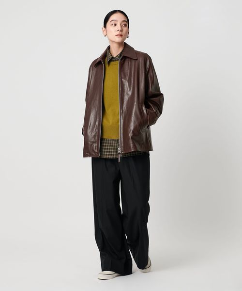 シープレザー フロントジップ ジャケット