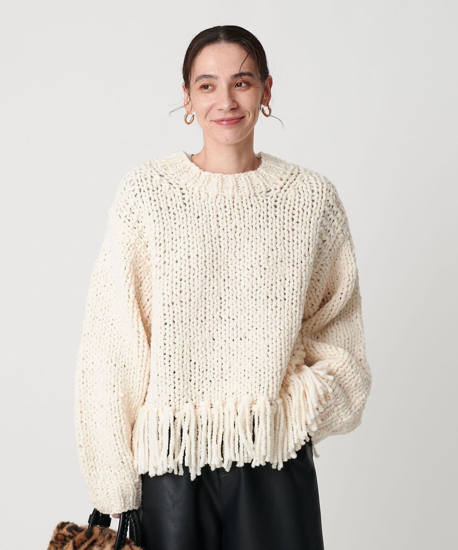 UNITED ARROWS ループフリンジオーバーニットカーディガン 1500024F2124_m1_a001.jpg